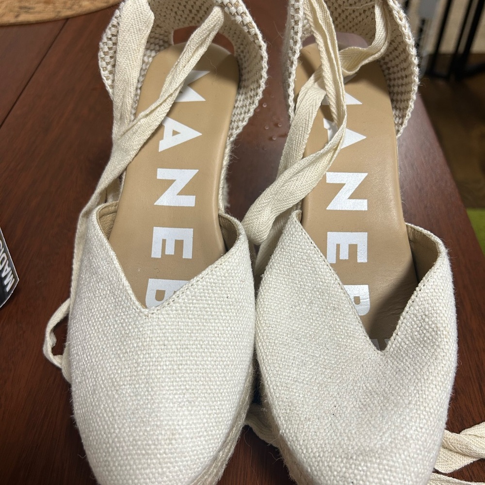 Women's Cream Espadrille Shoes